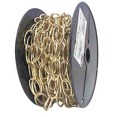 Campbell #10 60 Ft. Brass Finished Metal Craft Chain